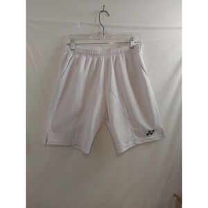 Yonex Mens Tennis Shorts White‎ Small 9" Inseam Badminton Pockets